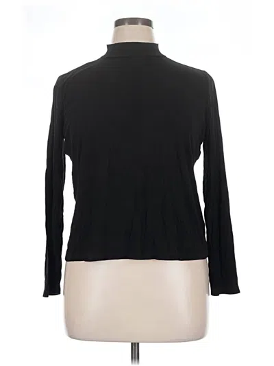 Pre-owned Eloquii Long Sleeve Turtleneck In Black
