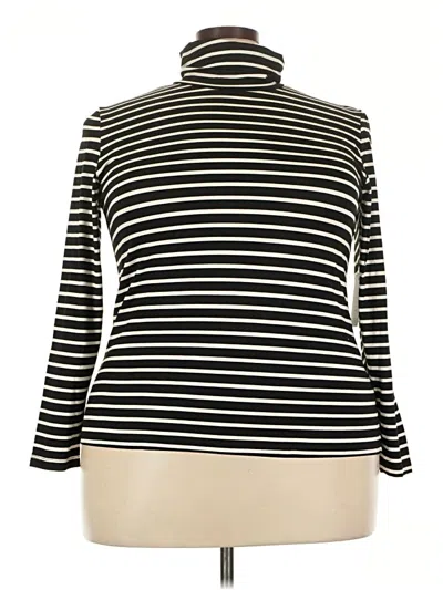 Eloquii Long Sleeve Turtleneck In Multi