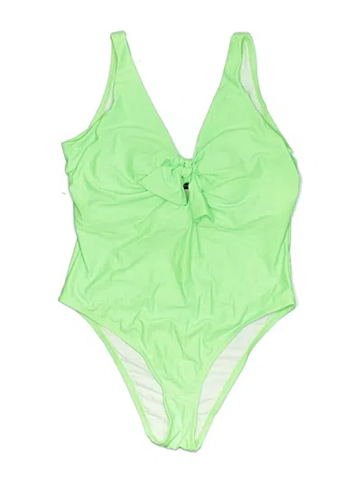 Pre-owned Eloquii One Piece Swimsuit In Green