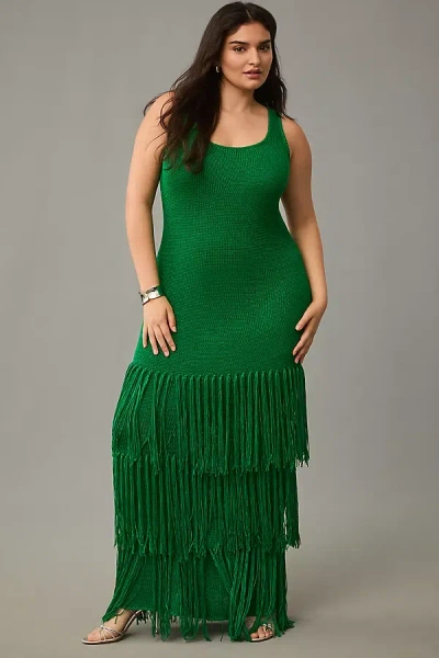Eloquii Plus Fringe Maxi Sweater Dress