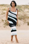 Eloquii Plus Intarsia Sweater Column Midi Dress In Multi