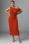 Eloquii Plus One-shoulder Twist-front Midi Dress