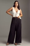 Eloquii Plus Ultra High-rise Wide-leg Pants In Black