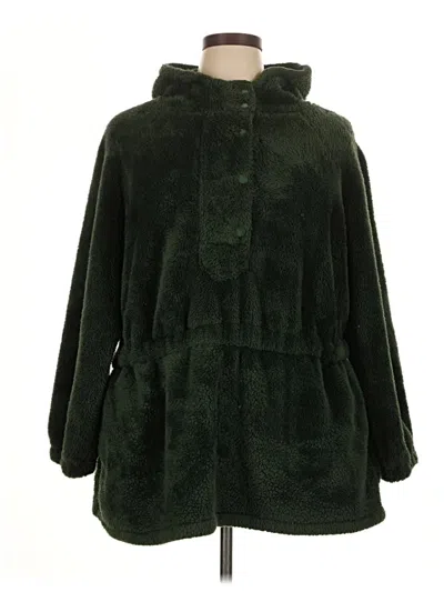 Pre-owned Eloquii Poncho In Green
