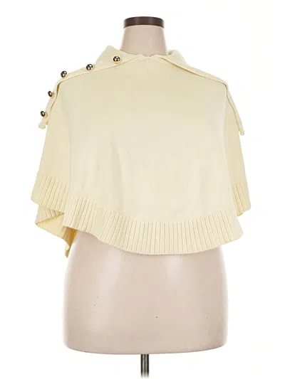 Pre-owned Eloquii Poncho In White