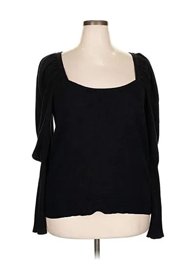 Pre-owned Eloquii Pullover Sweater In Black