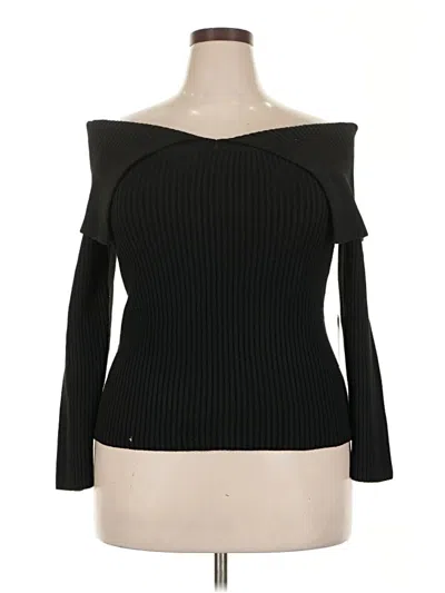 Eloquii Pullover Sweater In Black