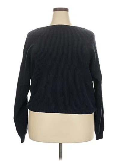 Pre-owned Eloquii Pullover Sweater In Black