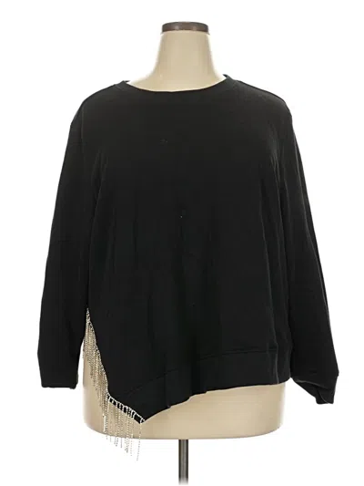 Pre-owned Eloquii Pullover Sweater In Black