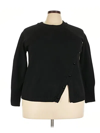 Pre-owned Eloquii Pullover Sweater In Black