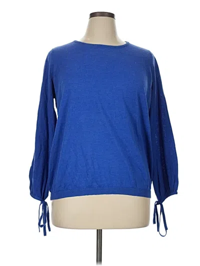 Pre-owned Eloquii Pullover Sweater In Blue