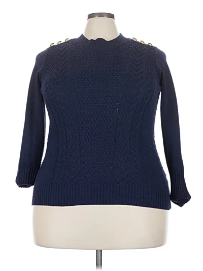 Pre-owned Eloquii Pullover Sweater In Blue