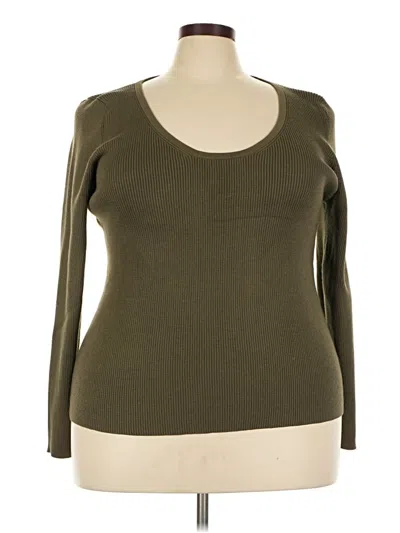 Pre-owned Eloquii Pullover Sweater In Green