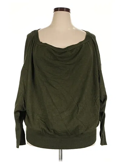 Pre-owned Eloquii Pullover Sweater In Green