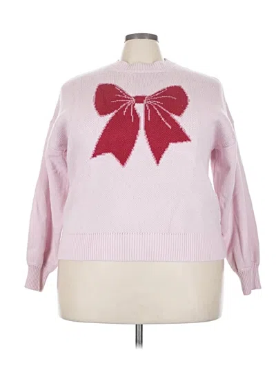 Pre-owned Eloquii Pullover Sweater In Pink