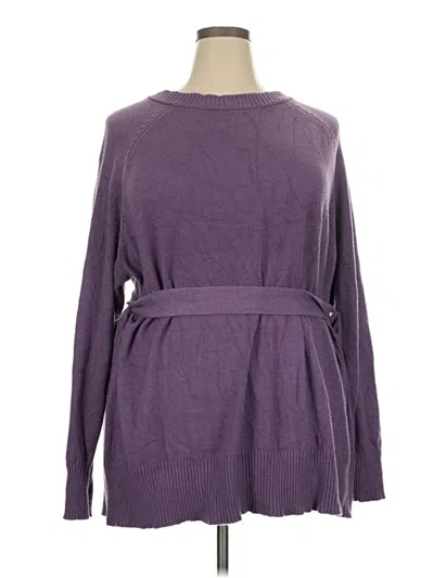 Pre-owned Eloquii Pullover Sweater In Purple