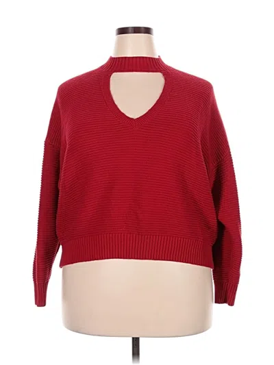 Pre-owned Eloquii Pullover Sweater In Red