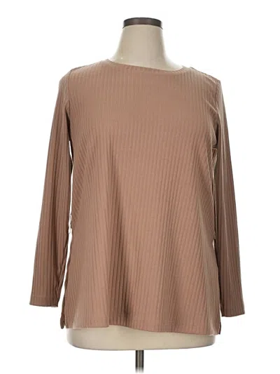 Pre-owned Eloquii Pullover Sweater In Tan