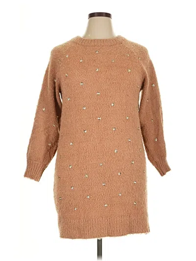 Pre-owned Eloquii Pullover Sweater In Tan