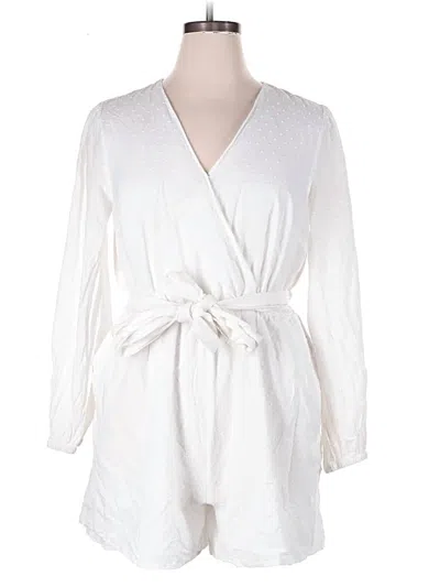 Pre-owned Eloquii Romper In White