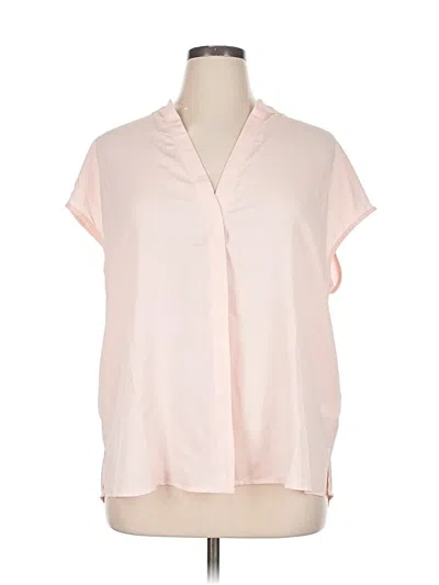 Pre-owned Eloquii Short Sleeve Blouse In Pink
