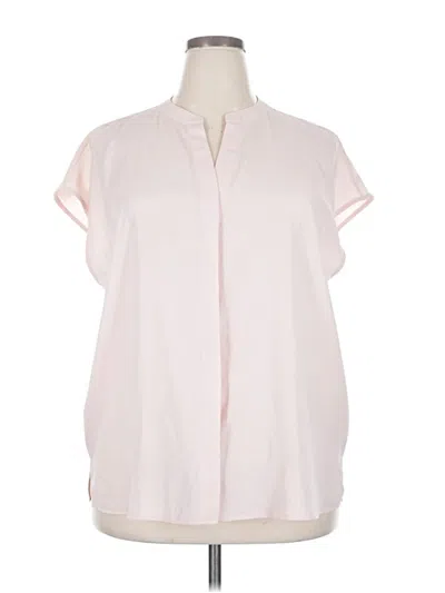 Pre-owned Eloquii Short Sleeve Blouse In Pink