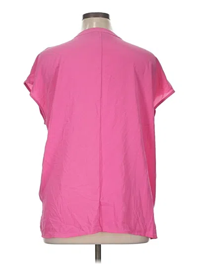 Pre-owned Eloquii Short Sleeve Blouse In Pink