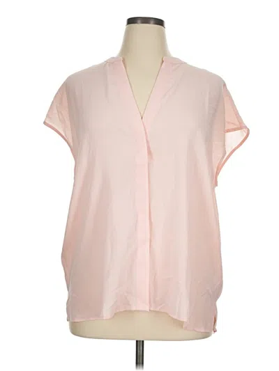 Pre-owned Eloquii Short Sleeve Blouse In Pink