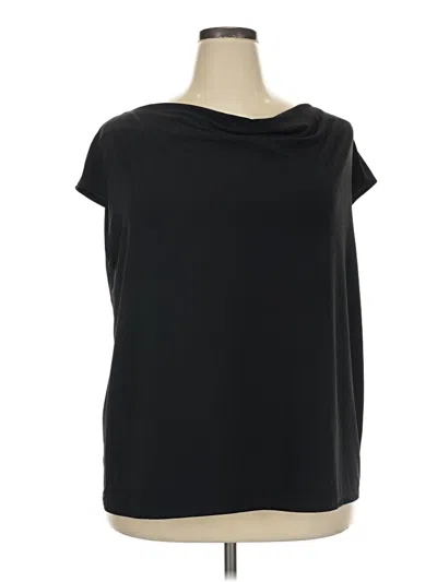 Pre-owned Eloquii Short Sleeve Top Black Cowl Neck Tops