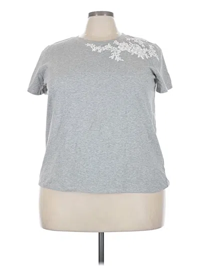 Pre-owned Eloquii Short Sleeve T-shirt In Silver