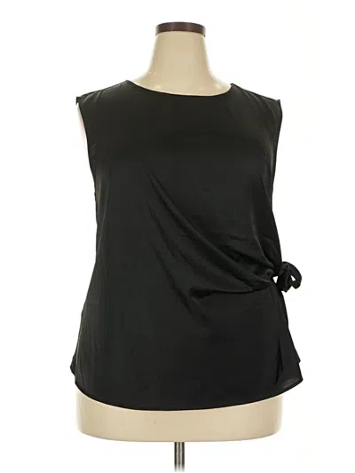 Pre-owned Eloquii Sleeveless Blouse In Black