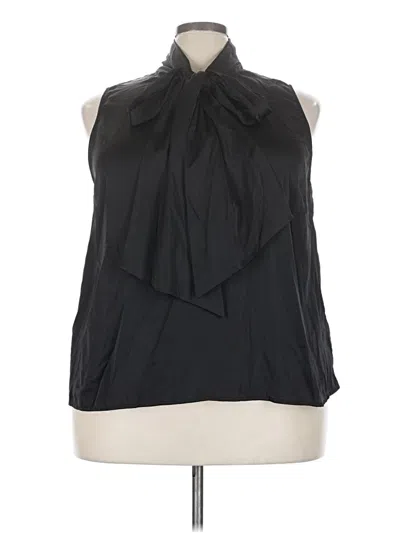 Pre-owned Eloquii Sleeveless Blouse In Black
