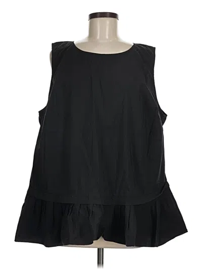 Pre-owned Eloquii Sleeveless Blouse In Black