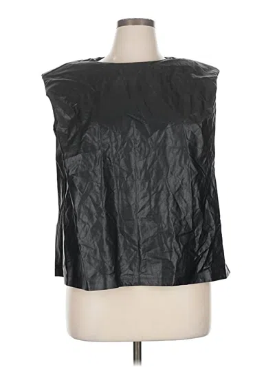 Pre-owned Eloquii Sleeveless Blouse In Black