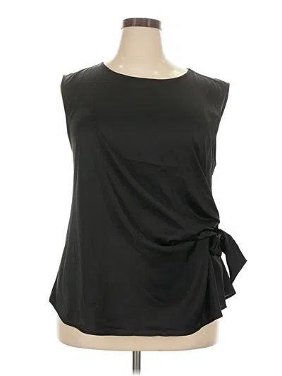 Pre-owned Eloquii Sleeveless Blouse In Black
