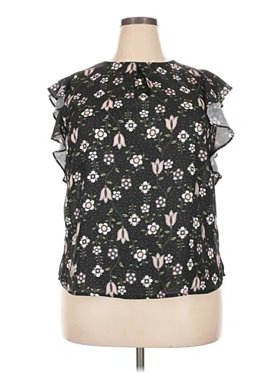 Pre-owned Eloquii Sleeveless Blouse In Black