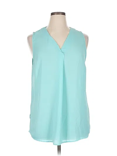 Pre-owned Eloquii Sleeveless Blouse In Blue