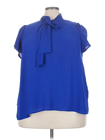 Pre-owned Eloquii Sleeveless Blouse In Blue