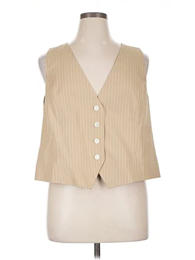 Eloquii Sleeveless Blouse In Brown