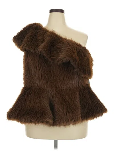Eloquii Sleeveless Blouse In Brown