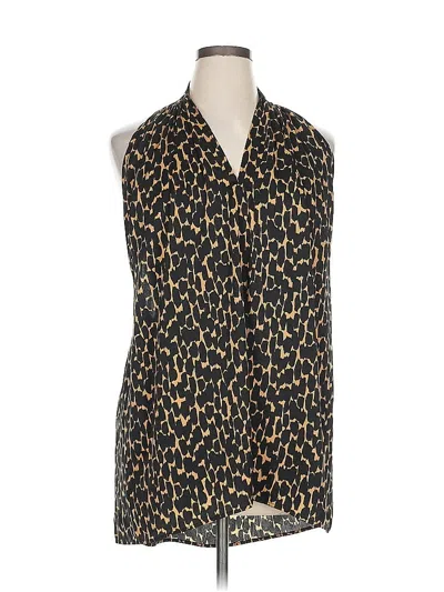 Pre-owned Eloquii Sleeveless Blouse In Gold