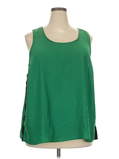 Pre-owned Eloquii Sleeveless Blouse In Green