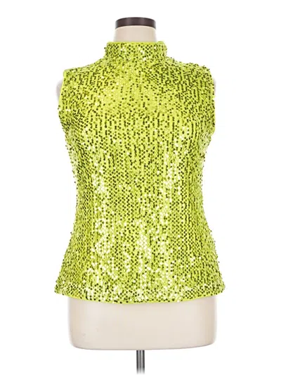 Pre-owned Eloquii Sleeveless Blouse In Green