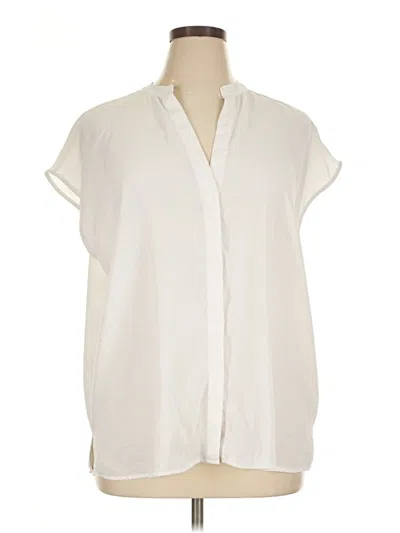 Pre-owned Eloquii Sleeveless Blouse In Ivory
