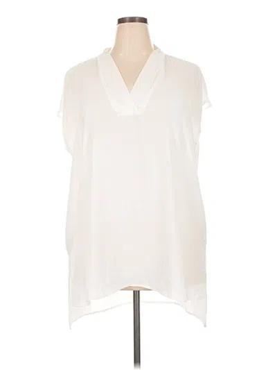Pre-owned Eloquii Sleeveless Blouse In Ivory