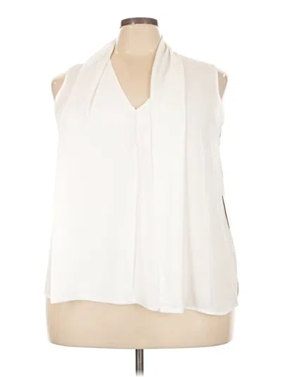 Pre-owned Eloquii Sleeveless Blouse In Ivory