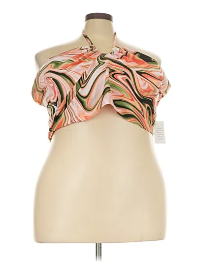 Pre-owned Eloquii Sleeveless Blouse In Orange