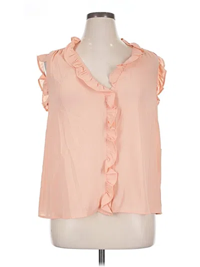 Eloquii Sleeveless Blouse In Pink