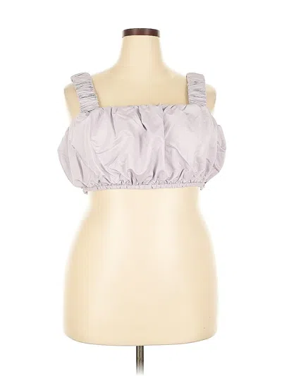 Pre-owned Eloquii Sleeveless Blouse In Purple