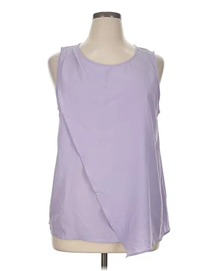 Pre-owned Eloquii Sleeveless Blouse In Purple